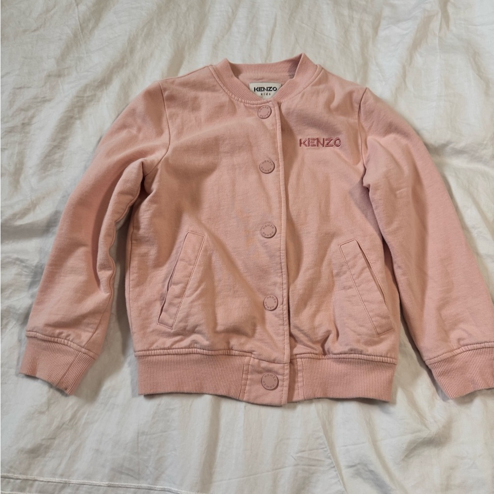 Kenzo Kids Light Pink Button-Up Jean Jacket